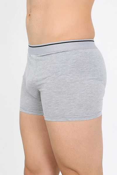 Akbeniz Men's Plus Size Cotton Lycra Boxers Gray 40134