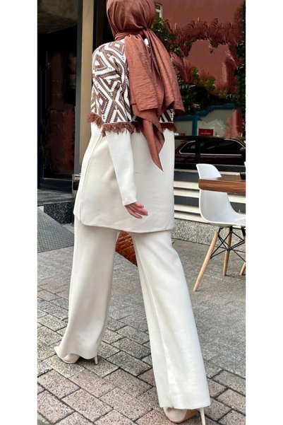 DAMGA Collection Women's Knitwear Tunic Trousers Double Set