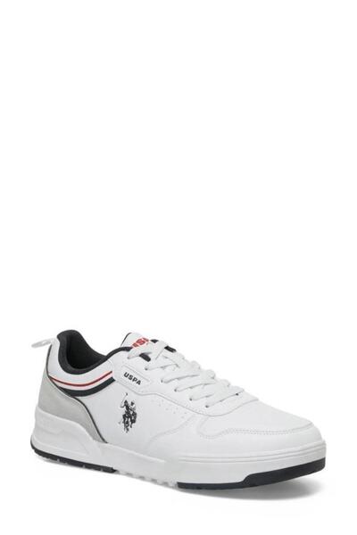 U.S. Polo Assn. حذاء رياضي رجالي أبيض من أوستن 4pr A101812150 4w