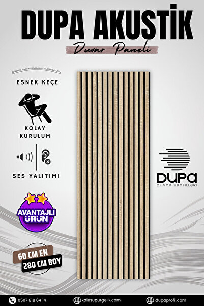 DUPA PROFİL DUPA AKUSTİK DUVAR PANELİ SONOMO (60 X 280 CM)