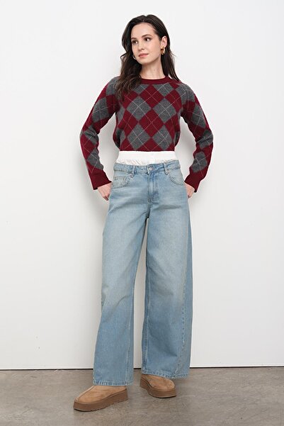 Qutu Butik 71422 BOXER DETAYLI TINT TIKAMA PANTOLON