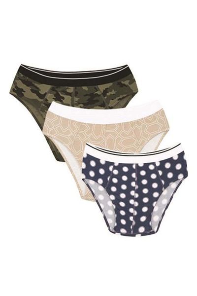 Akbeniz Ανδρικό βαμβακερό 3 τεμάχιο με σχέδιο Lycra Slip 40121