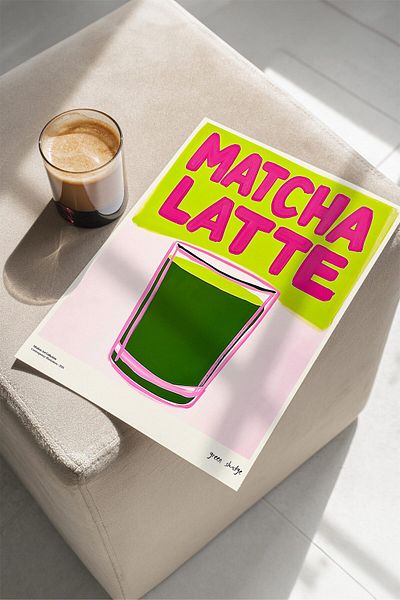 House Gorgeous Poster cu design modern colorat Matcha Latte fără încadrare Colecția Dolce Vita