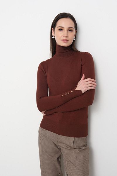 Qutu Butik 1268 ПУЛОВЕР С ВОДОЛКА И РЪКАВ