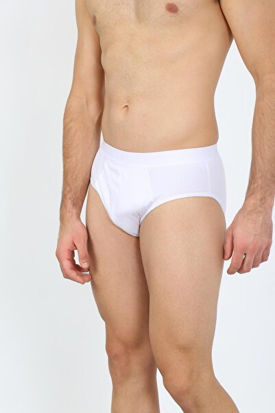 Akbeniz Men's Cotton 3-Piece Claret Red White Gray Lycra Slip 40128