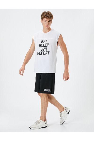 Koton Sport-Tanktop mit Slogan-Aufdruck, ärmellos, Rundhalsausschnitt