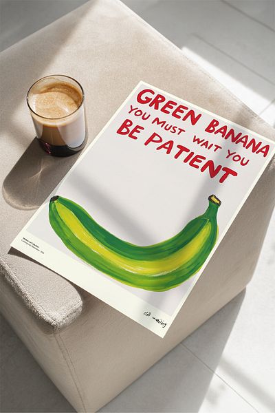 House Gorgeous Poster cu design colorat modern fără rame Green Banana Colecția Dolce Vita
