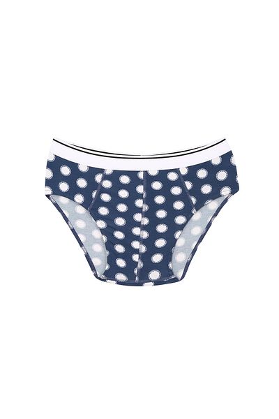 Akbeniz Men's Cotton Patterned Lycra Slip Navy Blue 40131