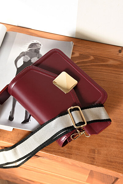 ESTUTE Kadın Mini City Omuz Çantası Kilit Detaylı Çanta