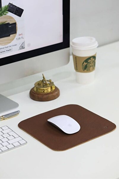 Generic Brand Guard Tan Leather Mouse Pad 22 X 22 cm