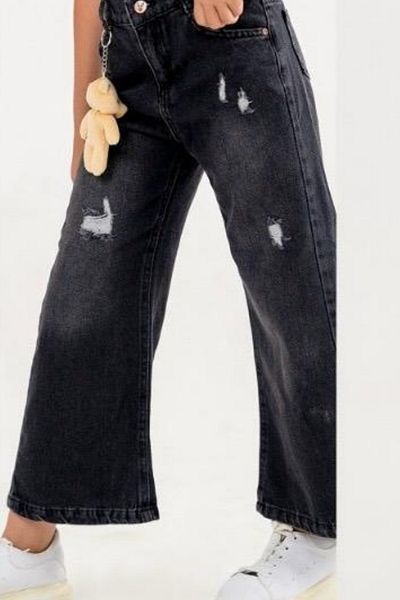 GİYİCEM Girl's Teddy Bear Accessory Jeans 3816