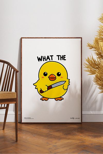 House Gorgeous What The Duck Poster cu design colorat modern fără încadrare Colecția Dolce Vita