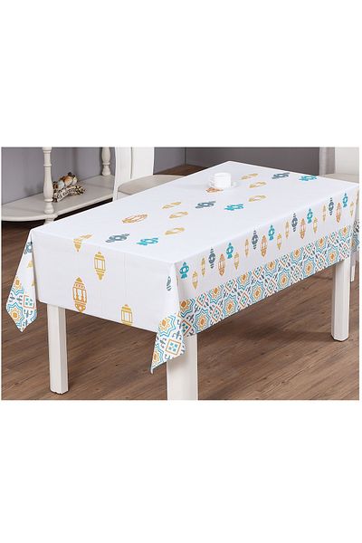 HIC مفرش طاولة سفرة مقاوم للماء مقاس 137×150 سم