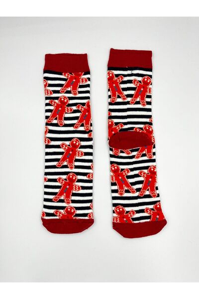 B Beşiroğlu Since 1980 Χριστουγεννιάτικο θέμα - χωρίς ραφές Unisex χοντρές χειμερινές κάλτσες από βαμβακερό μαλλί με σχέδιο μπαμπάς ελάφι