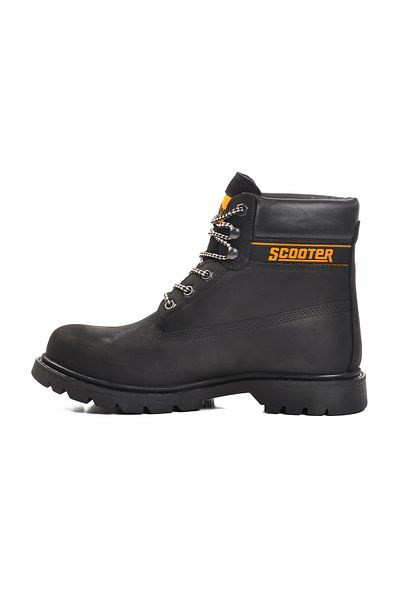 Scooter Μαύρες ανδρικές μπότες από γνήσιο δέρμα Nubuck Water Repellent M5130 M