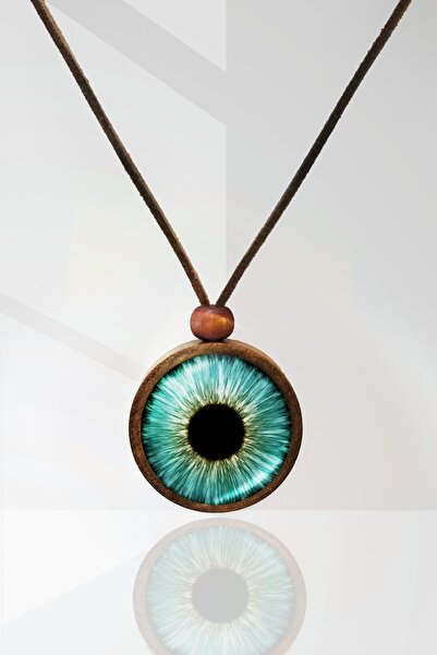 Tahtakolik Göz Rengi Ahşap Kolye