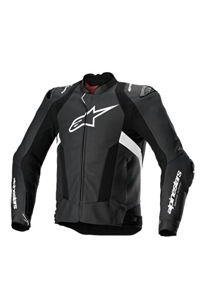 Alpinestars Missile V3 Airflow Deri Korumalı Motosiklet Montu Siyah / Beyaz