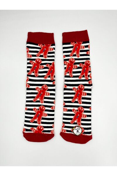 B Beşiroğlu Since 1980 Χριστουγεννιάτικο θέμα - χωρίς ραφές Unisex χοντρές χειμερινές κάλτσες από βαμβακερό μαλλί με σχέδιο μπαμπάς ελάφι