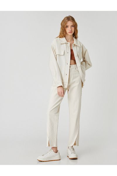 Koton Shirt Jacket Cotton Long Sleeve Pocket Detailed