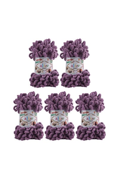 Alize Puffy 146 Lavender Finger Knitting Hand Knitting 100 Gr.