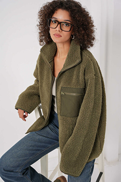 GABRİA Gabria Fermuarlı Tek Cep Hırka