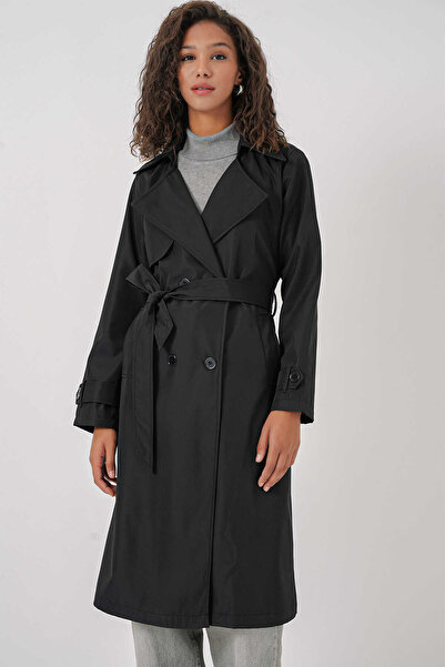 GABRİA Cufflinks Detailed Trench Coat