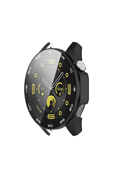 MMPSHOP Huawei Watch GT4 46 mm Uyumlu Kasa ve Ekran Koruyucu 360 Tam Koruma Sert Pc Kasa Koruyucu