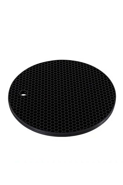 Fesya Home Black Round Silicone Trivet