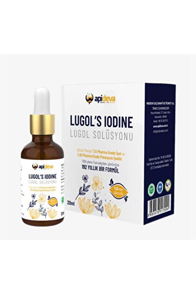 apideva LÜGOL (iyot) %5 lik 20ml gimdes sertifikalı