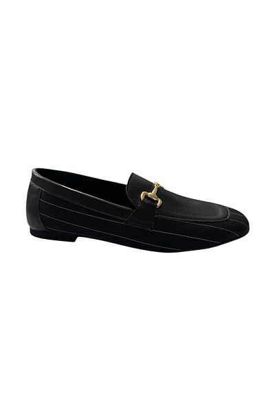 BAYRAMOĞLU KUNDURA BYK 09 NEGRU TALPA PLATĂ CATARAMĂ DETALATĂ DURATĂ CASUAL ELEGANT Pantofi de balerină CASUAL pentru femei
