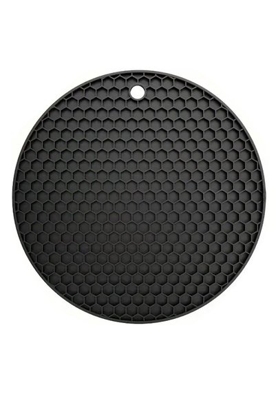 Fesya Home Round Silicone Coaster - Black