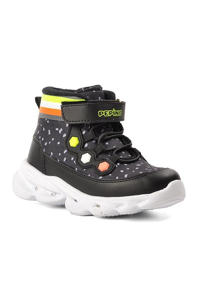 pepino Παιδικές μπότες Walkway Black-phosphor Yellow