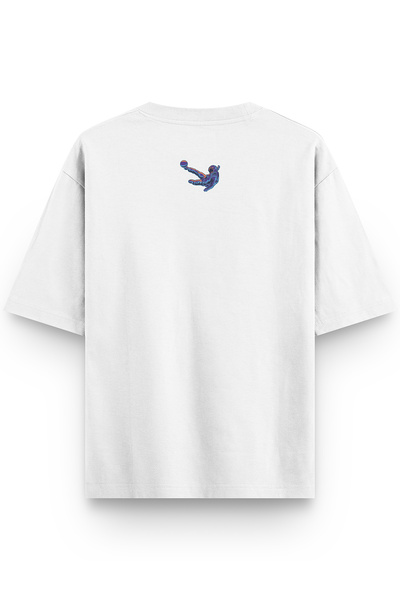Overoz Μπλουζάκι με στάμπα Astronaut Back White Oversize - Unisex 1324