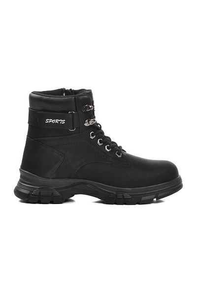 AYAKMOD Cizme de damă cu fermoar negru-smarald 24035 Z
