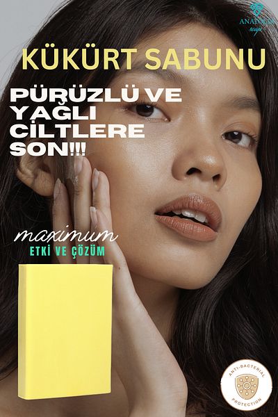 Anatolia Soap Anti-Acne Sulfur Soap - Solution for Oily Skin and Pimples Cleans Pores