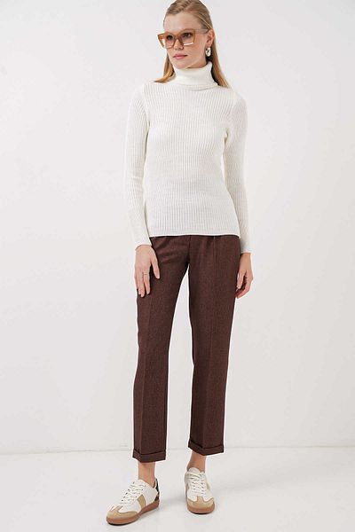 GABRİA Gabria Ribbed Turtleneck Sweater