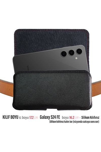 EXENAR Galaxy S24 Fe Belt Case Clamshell Waist Fitted Belt Case