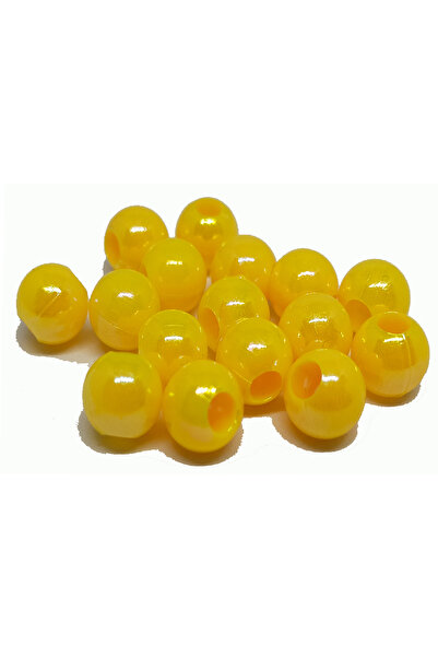 sr sazanrig JANJAN  SARI BONCUK 8 MM DİP YEMİ (GENİŞ DELİK)