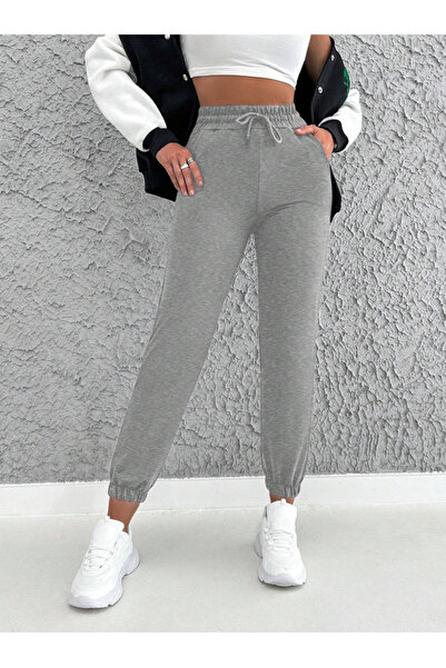 CAONNES Γκρι εύκαμπτο άνετο ύφασμα - Γυναικεία φούτερ με χαλαρή εφαρμογή SHAH...