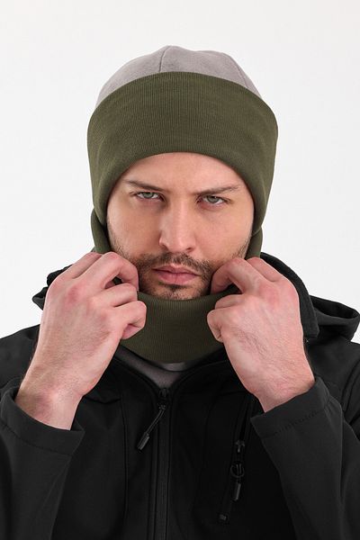 Butikgiz Hünkar Sytle, Double Color Double Layer Foldable Soft Men's Beanie Neck Collar Suit