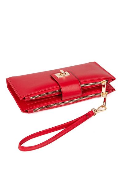 Newish Women's Wallet Accessory and Card Holder Stylish Soft Textured Red Length: 20cm Width: 10cm