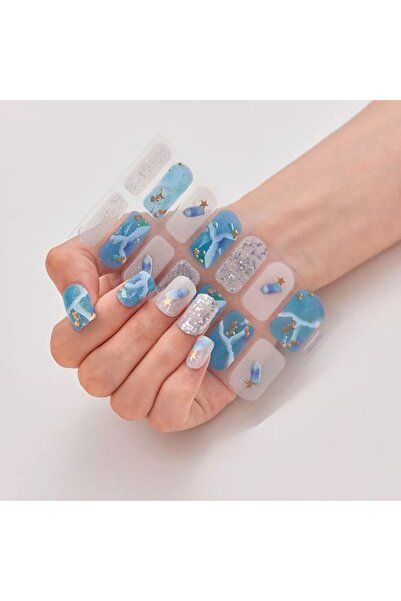 gaman EY-51-100 Yeni Nesil 14'lü Tırnak Stickerı Takma Tırnak Sticker Yeni De...