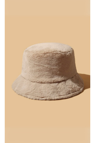 caxis قبعة دلو قطيفة ناعمة من ريش الجمل للسيدات