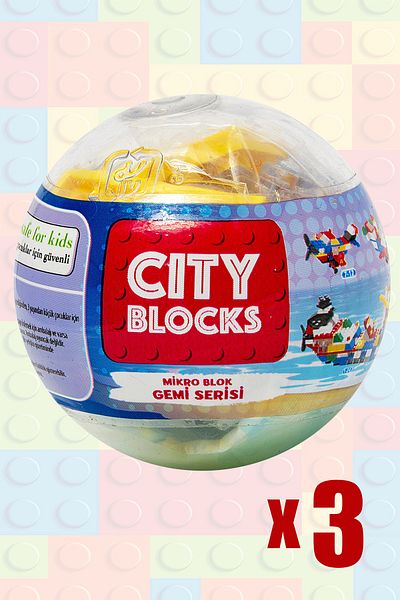 POPKONSOL Micro Block Ship Series Toy Set 3 Pieces