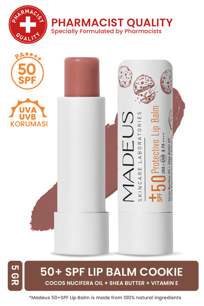 MADEUS SPF+50 Yoğun Nemlendirici Renkli Dudak Nemlendici Lip & Cheek Balm Moc...