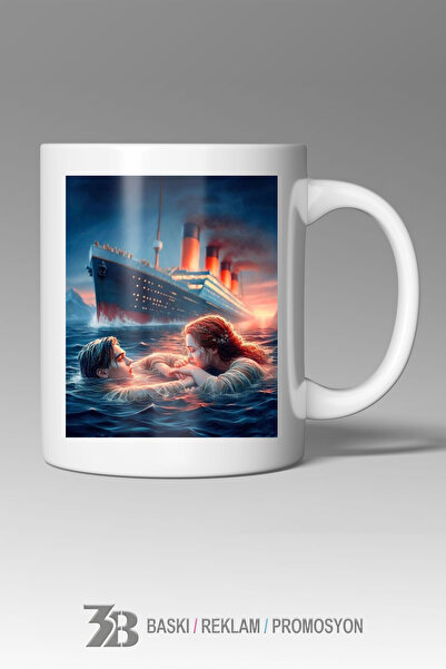 3B BASKI REKLAM PROMOSYON كوب بورسلين تيتانيك-3BANM32A