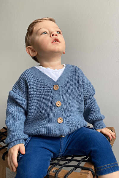 Babily Triko Bebek Hırka - Esnek Unisex Oversize, 0-5 Yaş