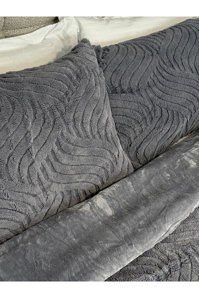 gülce home Smoke Patterned Welsoft Quilt Set