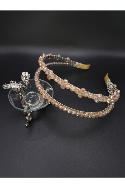 gelinmz Κομψή και κομψή νυφική τιάρα και αξεσουάρ μαλλιών για γάμο και αρραβώ...