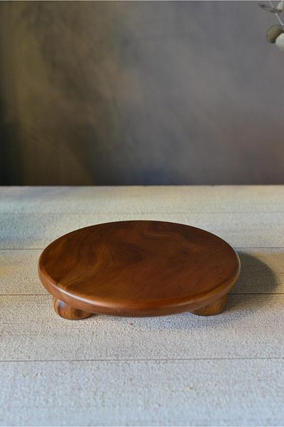 şirin eşyalarım Acacia Ball Stand Round Presentation Holder - 1 Piece